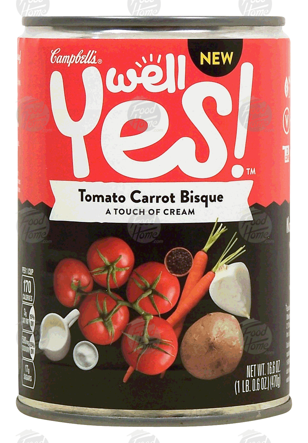 Campbell's Well Yes! tomato carrot bisque soup Full-Size Picture